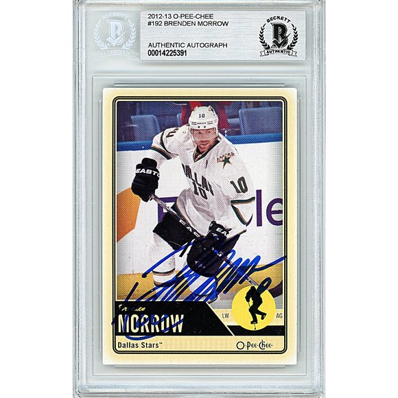 Brenden Morrow Signed Stars 2012-13 O-Pee-Chee Hockey Card Beckett BAS Autograph - Picture 1 of 4